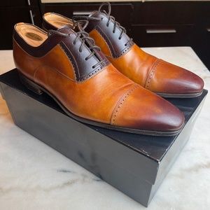 Magnanni Leather Oxford Shoes (Cuero Brown - Size 11)